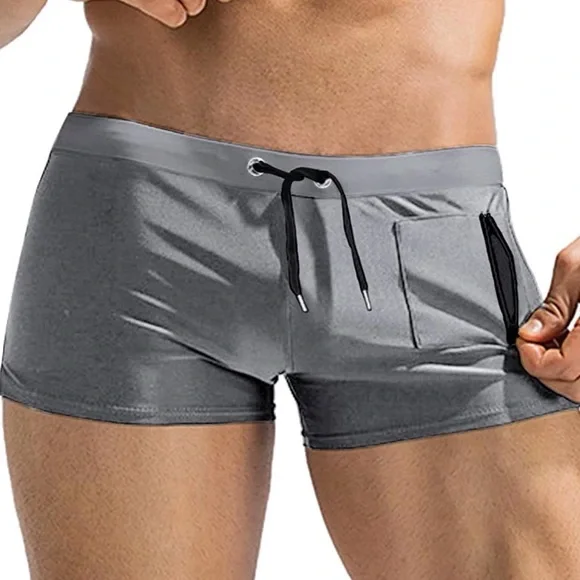 COOFANDY Mens Swim Trunk Swimwear Bathing Suit Swim Brief Square Leg Board Short - Picture 2 of 6